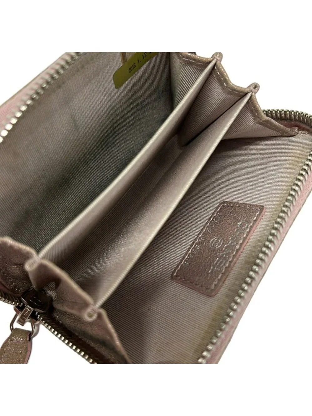 Chanel Coin Purse Quilted Pink Silver Zip Around Lambskin